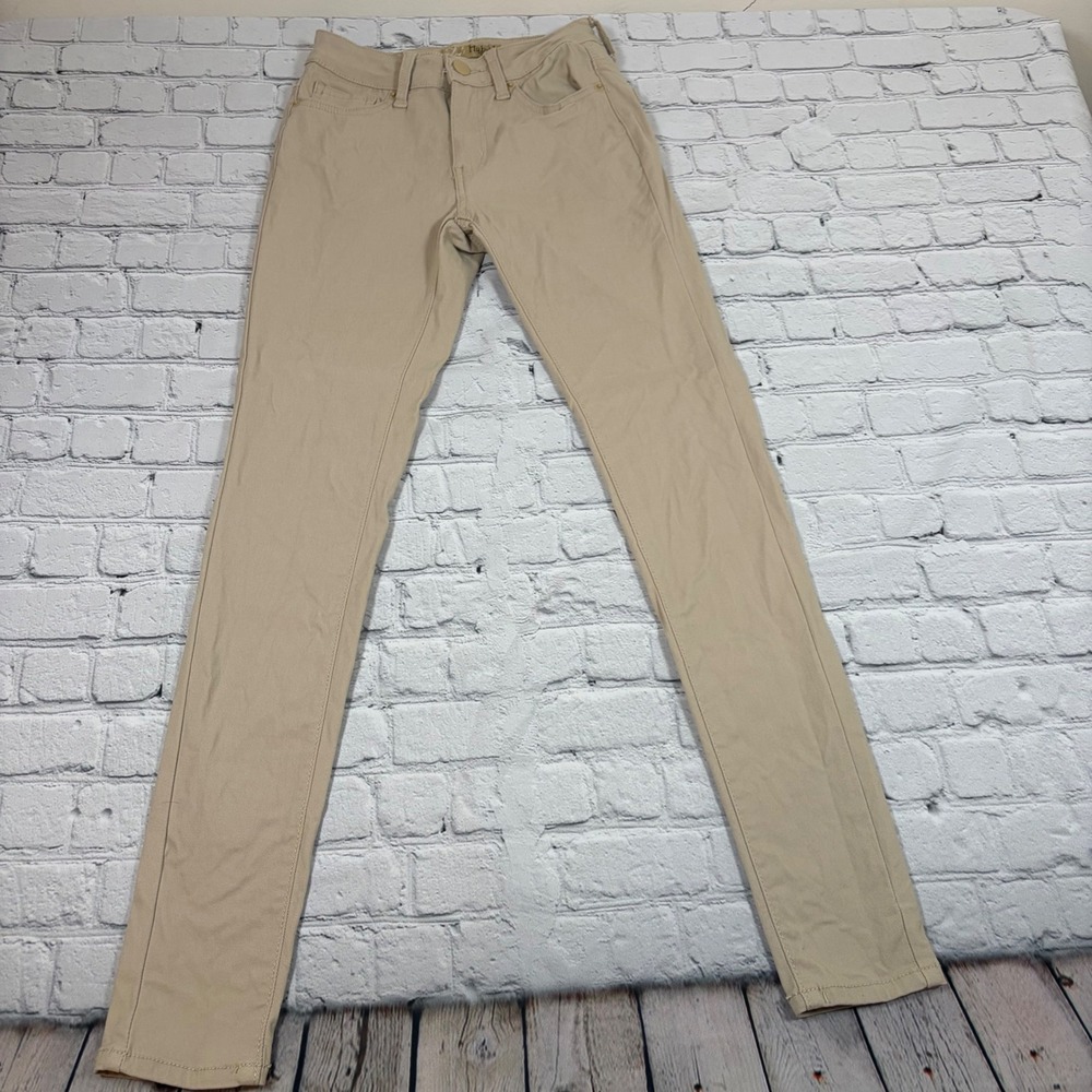 Hybrid & Company Womens Tan Khaki Skinny Stretch Pants Size S RN 121557